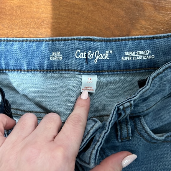 Cat & Jack Size 12 Super Stretch Slim Jeans - Picture 2 of 5